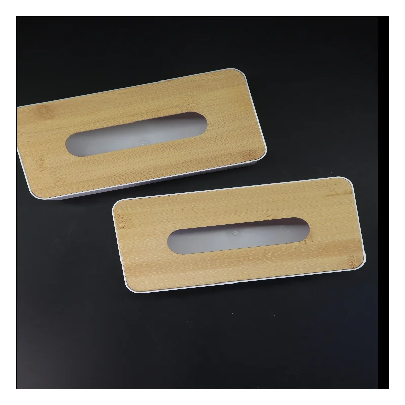 Tissue bokse med bambus låg (str. 2 styk. 26 x. 13 cm)