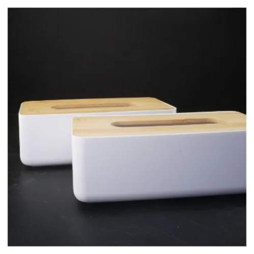 Tissue bokse med bambus låg (str. 2 styk. 26 x. 13 cm)