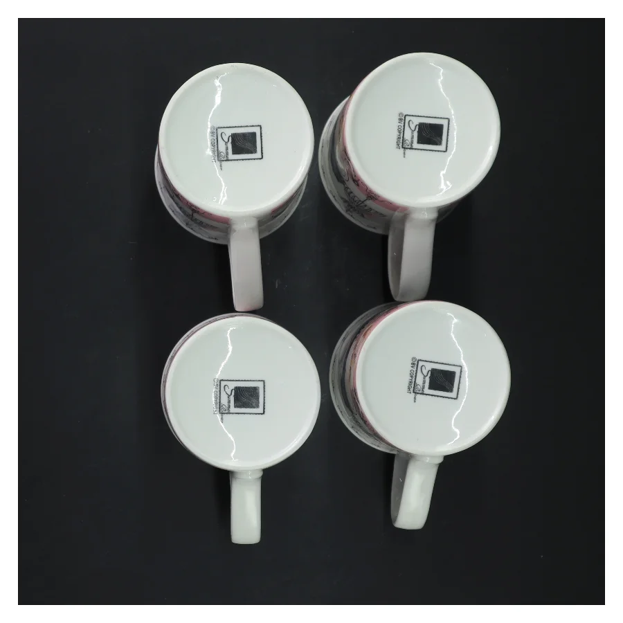 Dekorative krus med hundemotiv, 4 styk fra Summer Blues (str. 4 styk, 11 cm)