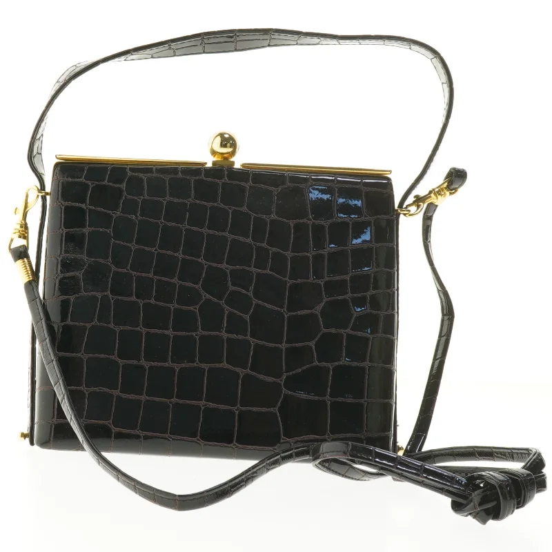 Sort skindtaske fra Bulaggi (str. 20x16 cm)