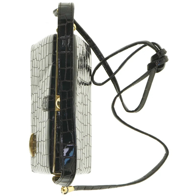 Sort skindtaske fra Bulaggi (str. 20x16 cm)