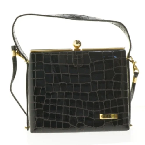 Sort skindtaske fra Bulaggi (str. 20x16 cm)