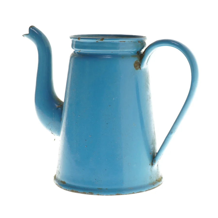 Blå kaffekande, madam blå emalje (str. Ø 8x16 cm)