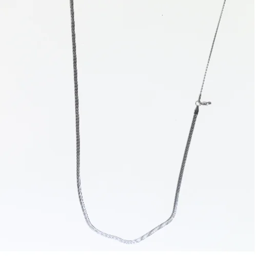 Sølvhalskæde (str. 82 cm)