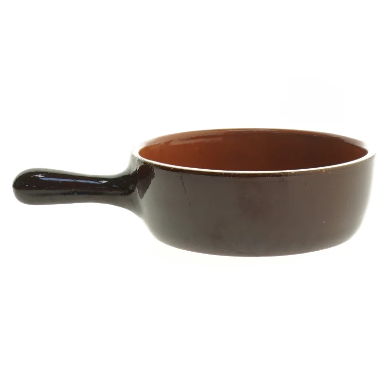 Keramisk bradepande med håndtag (str. 22x5 cm)