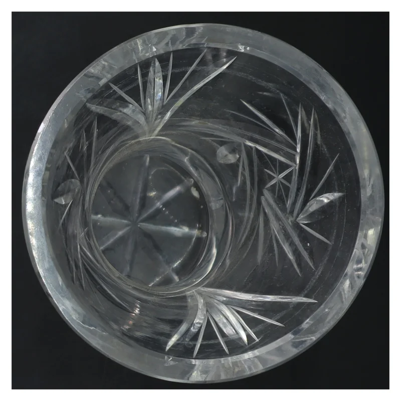 Glasvase med mønster (str. Ø 12,5 cm højde 20,5 cm)