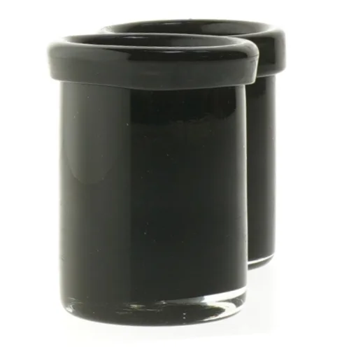 Par af sorte glas vaser fra Villa Collection Denmark (str. 9x7 cm)