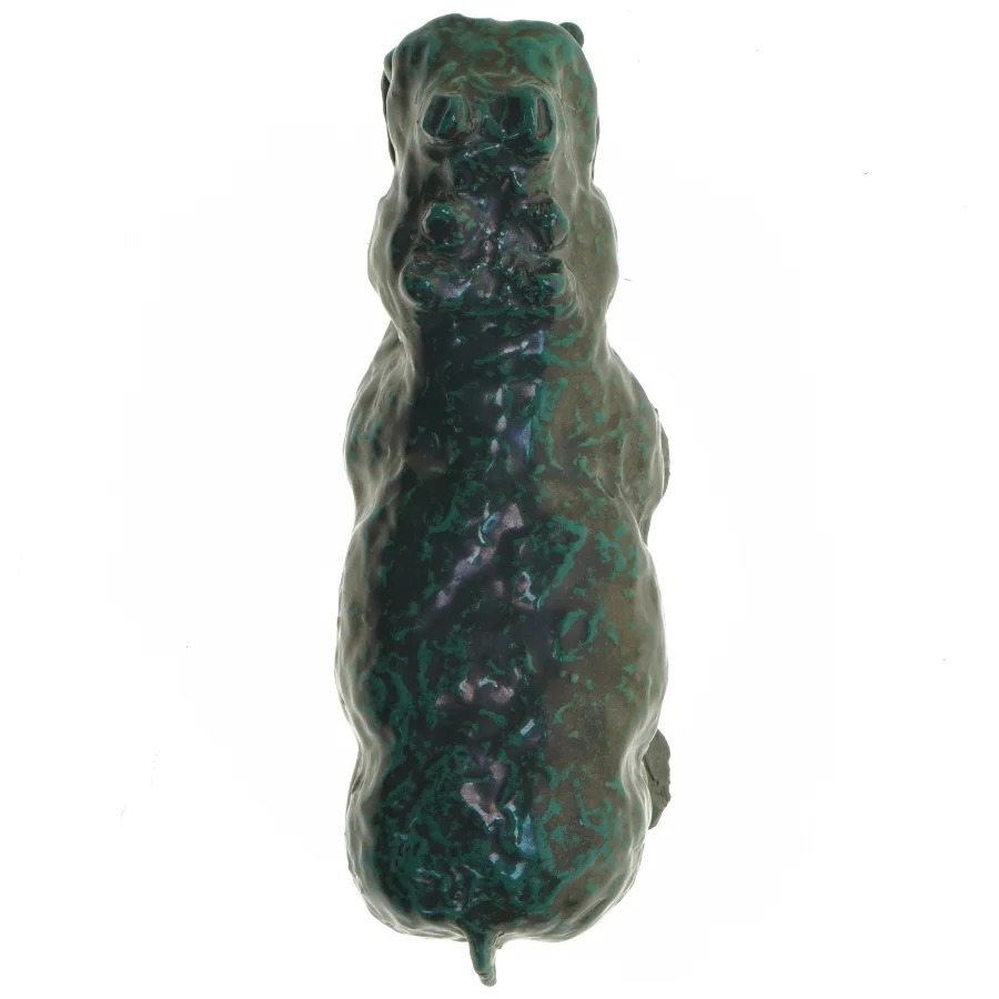 Keramisk flodhest figur (str. 24x8,5 cm)