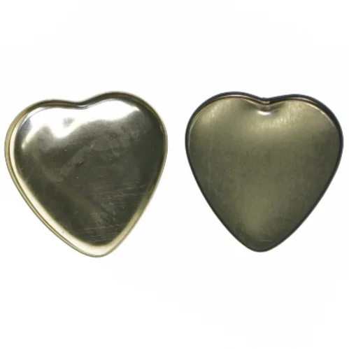 Hjerteformet metalæske fra Irma (str. 9,5x9,5 cm)