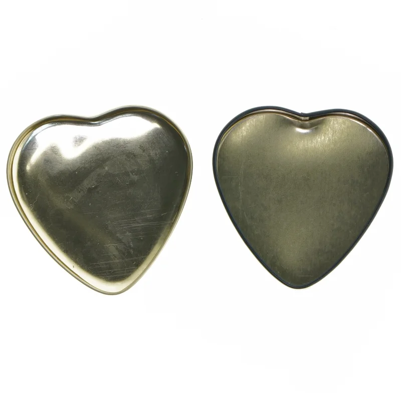 Hjerteformet metalæske fra Irma (str. 9,5x9,5 cm)