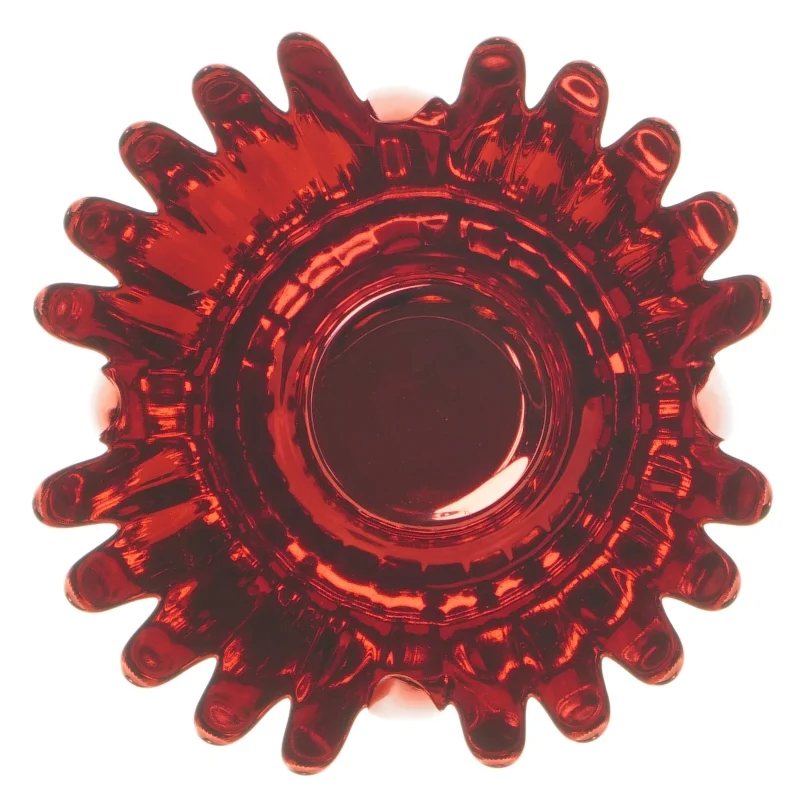 Lysestage i glas fra Krifon (str. 14 cm)