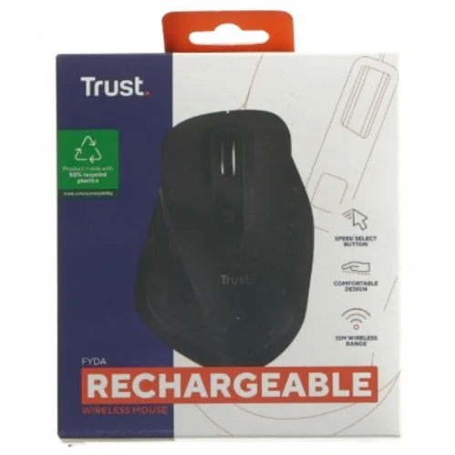Trust Fyda genopladelig trådløs mus fra Trust (str. 13x15 cm)
