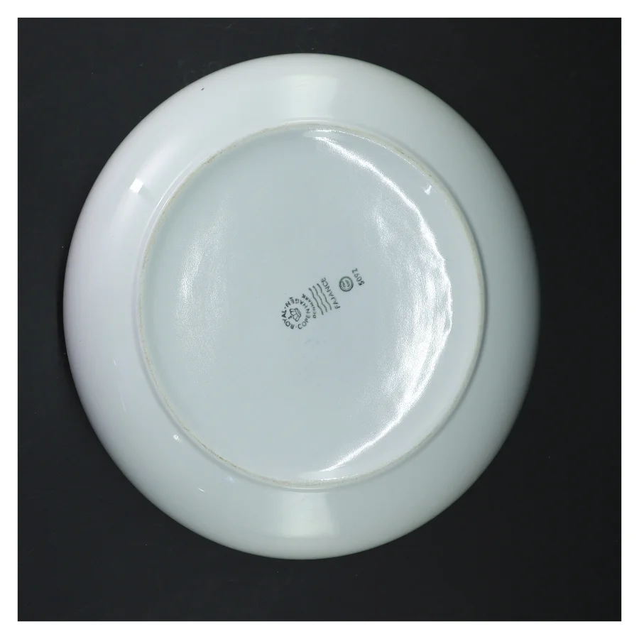 Hvid porcelænsskål fra Royal Copenhagen blå kant (str. Ø 21 cm)