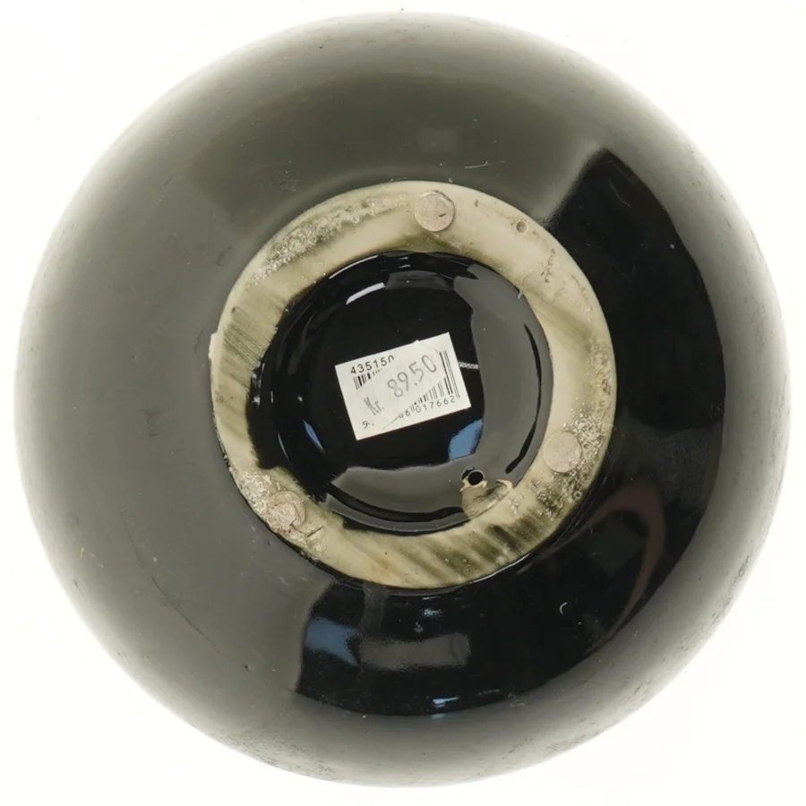 Sort dekoration skål (str. Ø 19x7 cm)