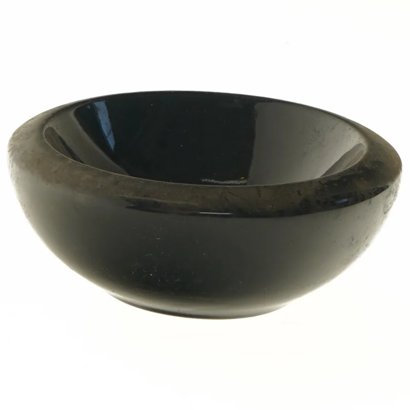 Sort dekoration skål (str. Ø 19x7 cm)