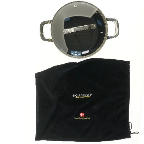 Høj gryde med glaslåg fra Tefal (str. 25,5x20 cm)