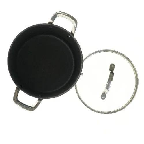 Høj gryde med glaslåg fra Tefal (str. 25,5x20 cm)