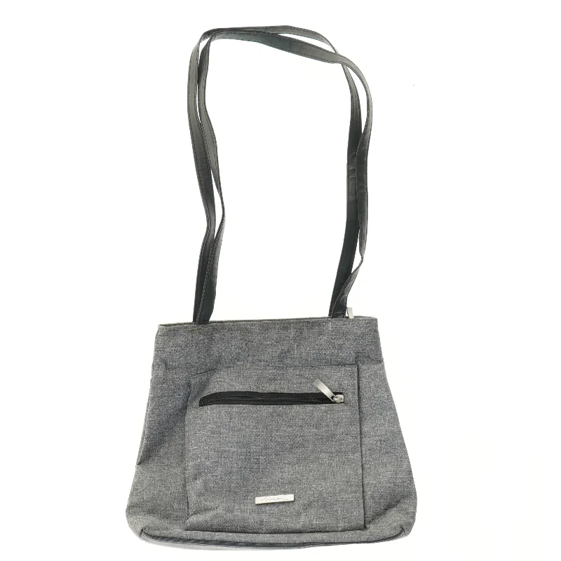 Skuldertaske i grå tekstil fra Linea (str. 26x31 cm)