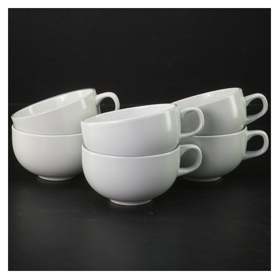 Hvide tekopper, 6 stk. fra Royal Copenhagen (str. 6 styk, ø 8,5 cm)