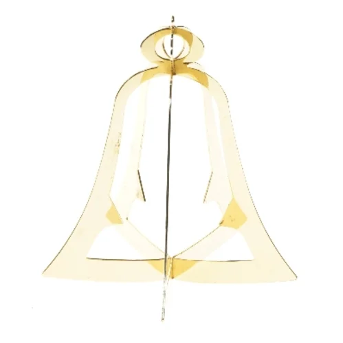 Guld dekorationsklokke (str. 19 cm)