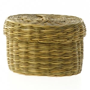 Dekorativt æg med kurv (str. 8 cm)