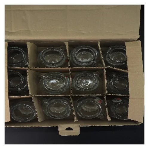 Sæt med 12 glasskander (str. 12 stk 13 cm)