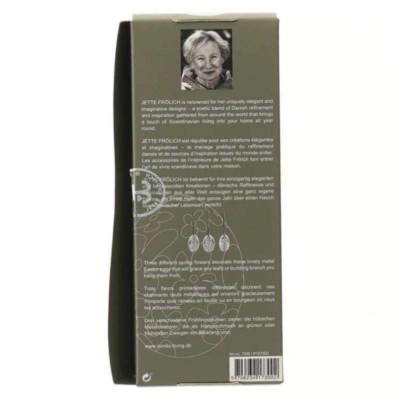 Påskeæg dekoration fra Danish Design (str. 3 stk 6 cm)