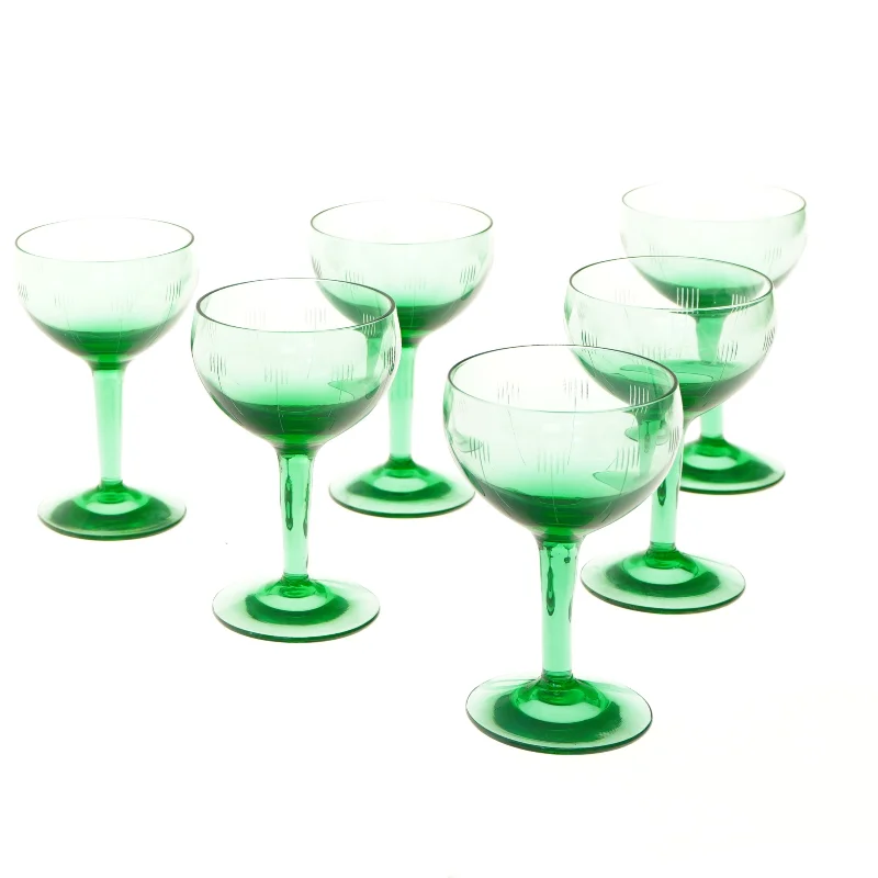 vintage Holmegaard Vibeholm, 6 stk (str. 6 stk Ø 7,5 cm længde 12 cm)