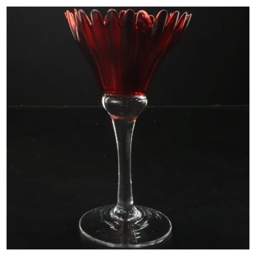 Rød dekorativ glasvase fra Krifon (str. 11x20 cm)