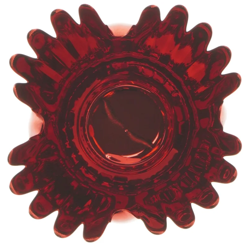 Rød glasvase fra Krifon (str. 14 cm)