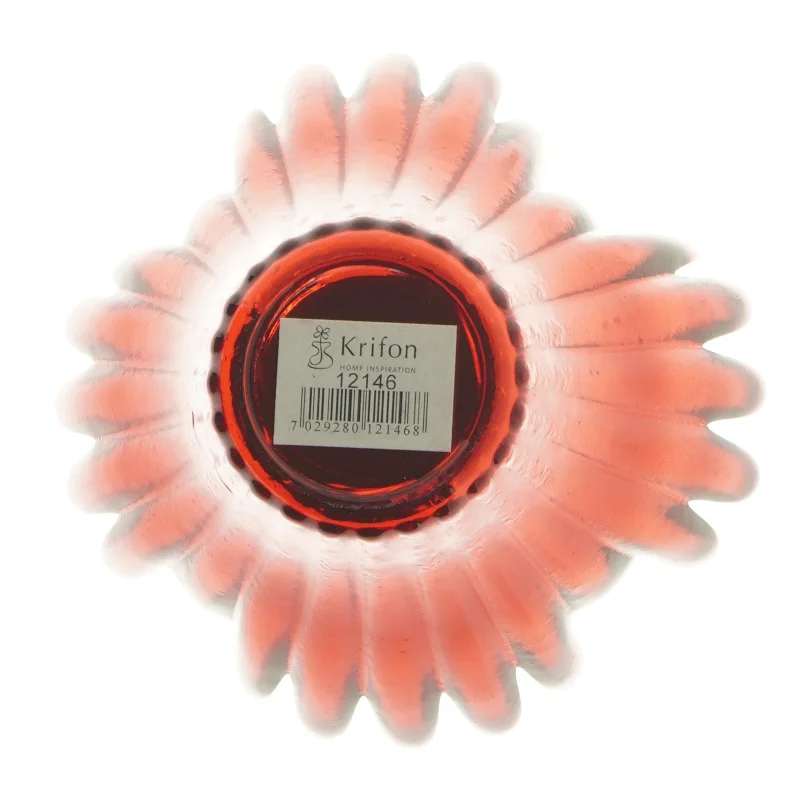 Rød glasvase fra Krifon (str. 14 cm)