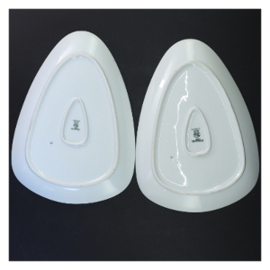 Ovale porcelæn tallerkener fra Bavaria (str. 28x20 cm)