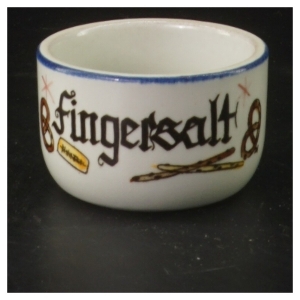 Finger salt skål fra Knabstrup (str. Ø 7 cm)