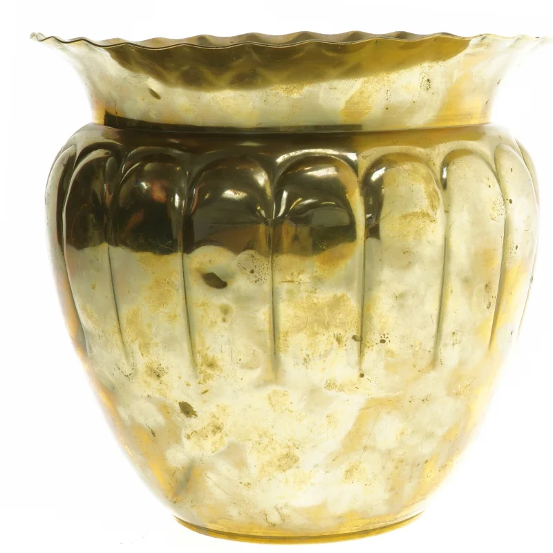 Messingkrukke (str. Ø. 20 cm. længde. 19 cm)