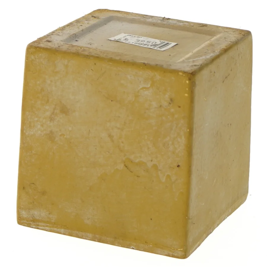 Kvadratisk gul vase (str. 11x11x11 cm)