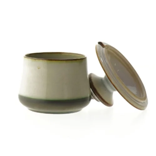 Keramisk krukke med låg fra B&G stentøjsstel 316(str. 8 cm)