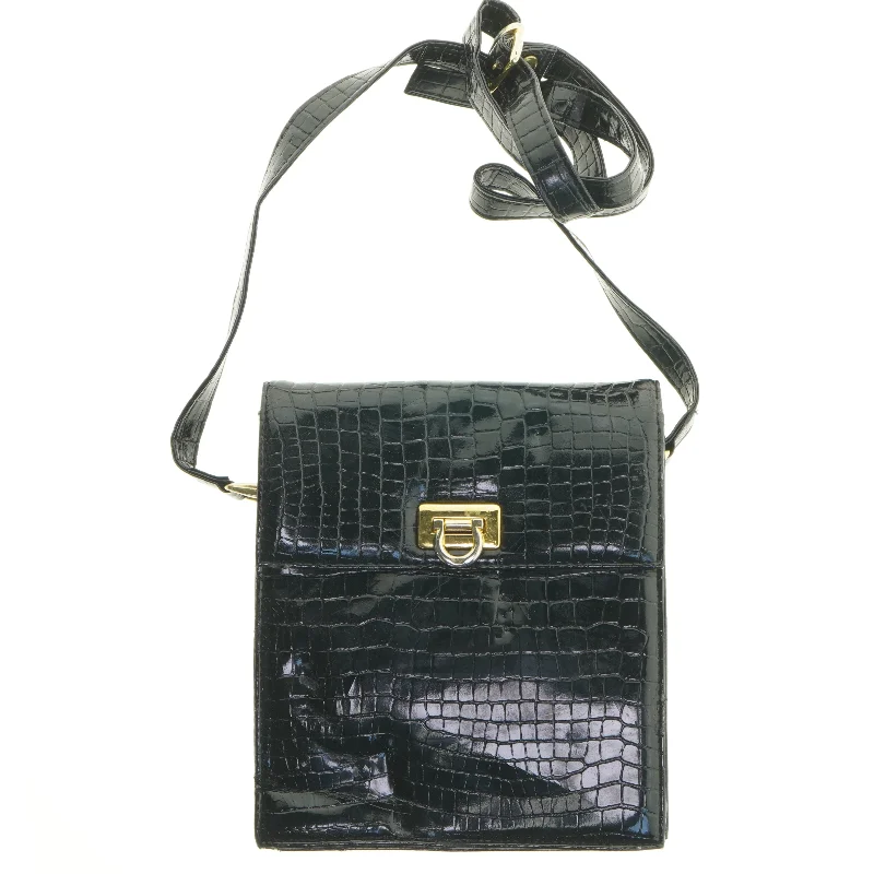 Lille skuldertaske i krokodillemønster (str. 21x19 cm)