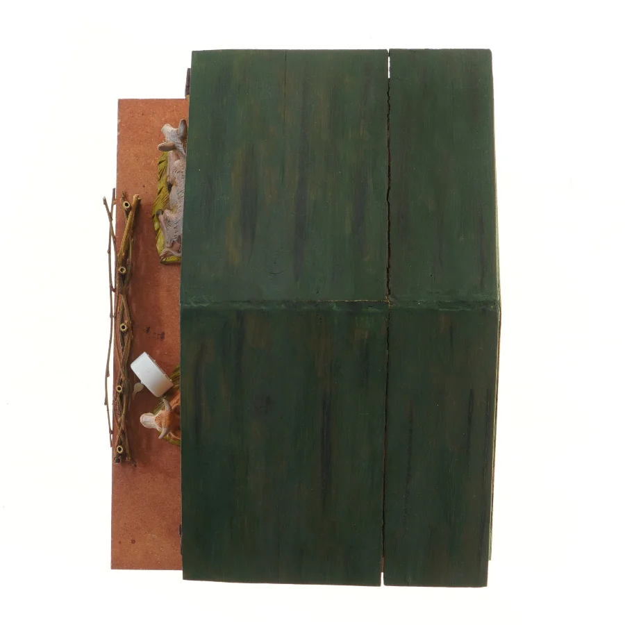 Julekrybbe med figurer (str. 40x30 cm)