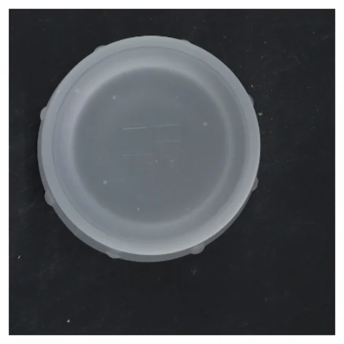 Frostet opbevaringskrukke med låg (str. 12x10 cm)