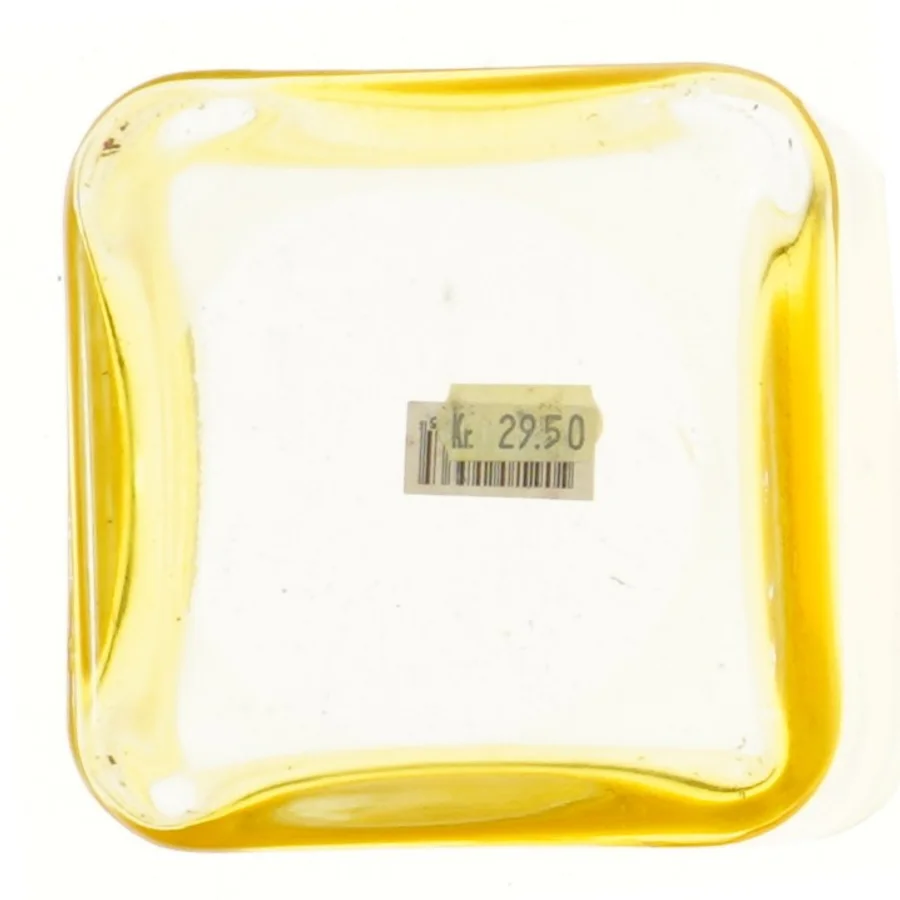 Gul glasvase (str. 12x12x12 cm)