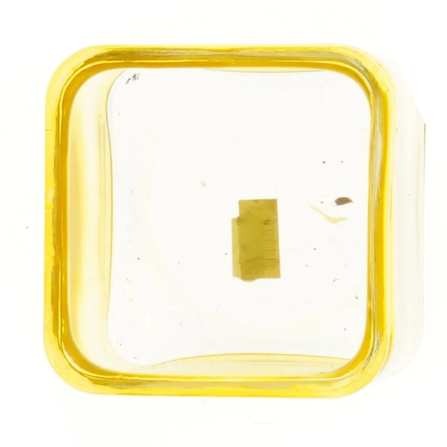 Gul glasvase (str. 12x12x12 cm)