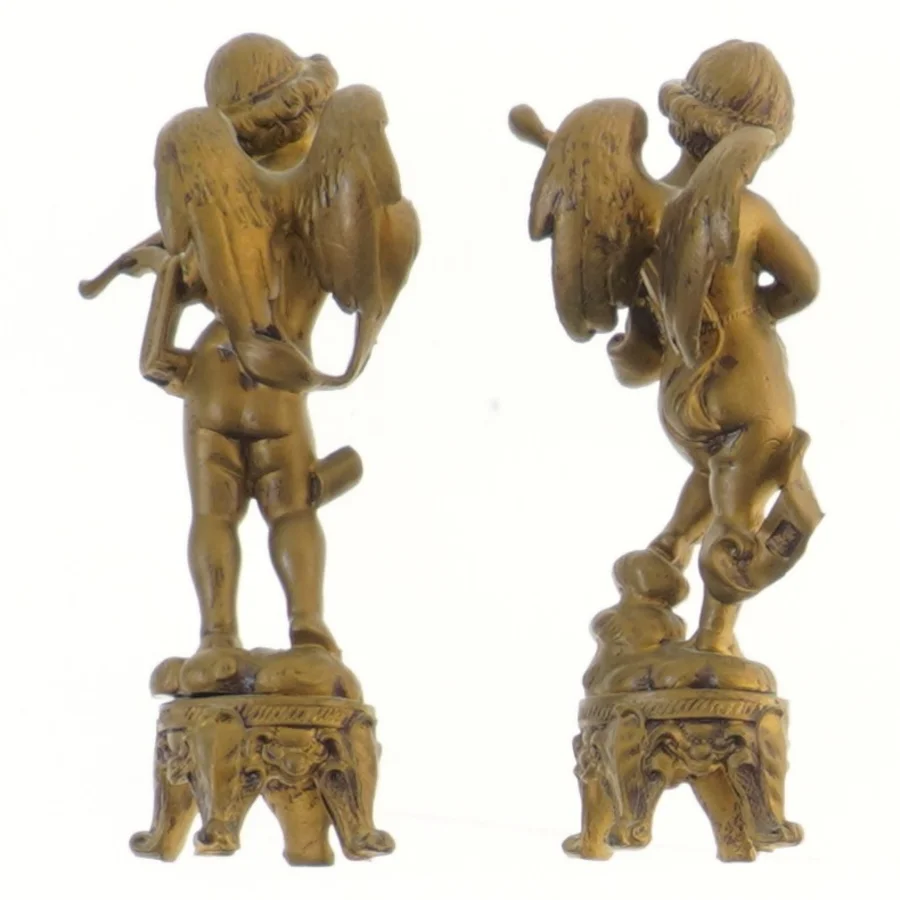 Messing engle statuetter (str. 15 cm)