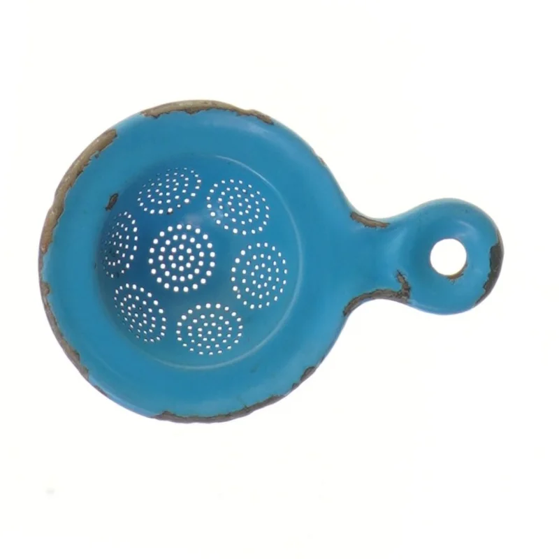 Blå si med håndtag (str. Ø 9,5 cm)