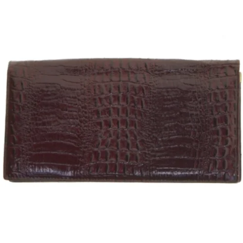 Elegant pung med krokodillemønster (str. 26x14 cm)