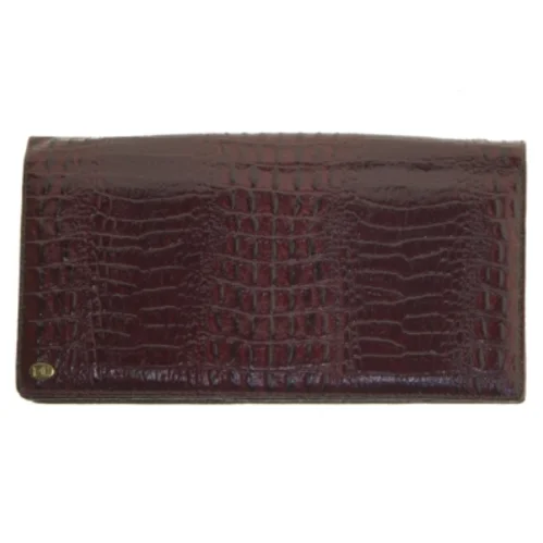 Elegant pung med krokodillemønster (str. 26x14 cm)