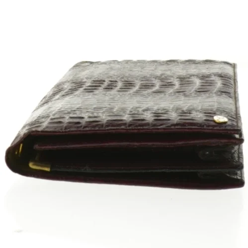 Elegant pung med krokodillemønster (str. 26x14 cm)