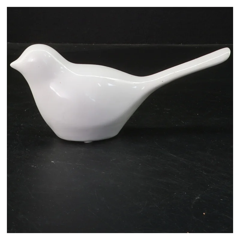 Hvid fugl figur (str. 21x9 cm)