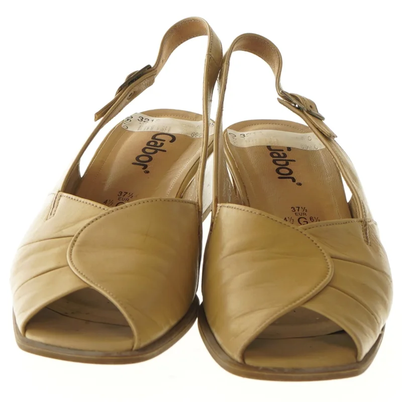 Beige sandaler med lukket tå fra Gabor (str. 37,5 )