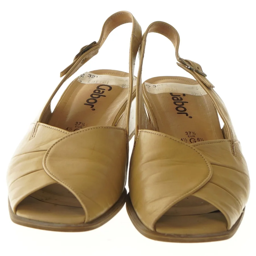Beige sandaler med lukket tå fra Gabor (str. 37,5 )