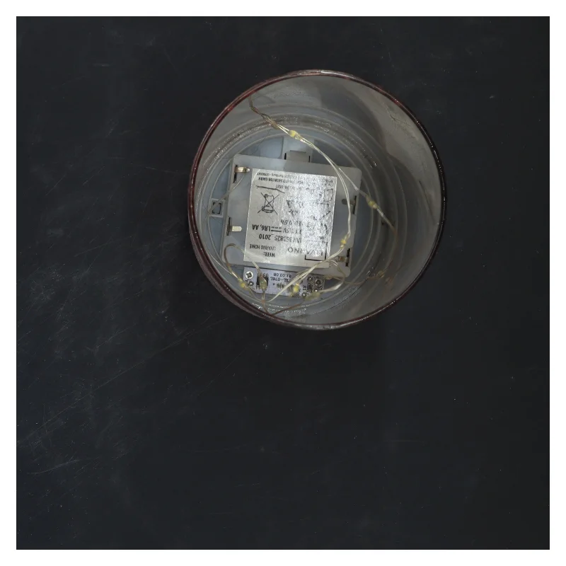 Rund kobber lampe (str. 20x9 cm)